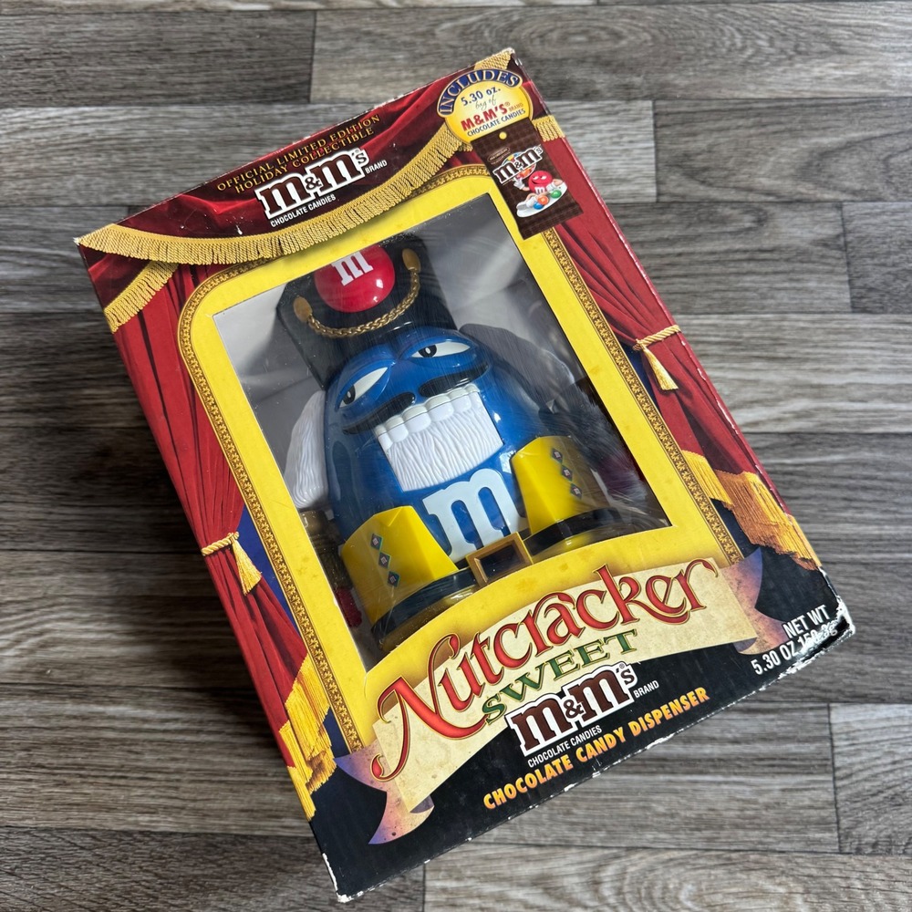 M&M's Nutcracker Sweet Candy Dispenser Blue Character Holiday Limited Edition
